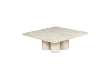 Load image into Gallery viewer, Geo Travertine Square Coffee Table - 100cm - Boho Bliss