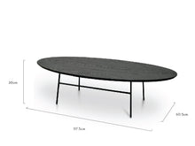 Load image into Gallery viewer, Gnarly Coffee Table 117.5cm - Black Ash Veneer, Black Frame - Boho Bliss