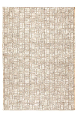 Grid Natural Rug 276x365 - Stone - Boho Bliss