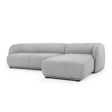Halston 3 Seater Right Chaise Sofa - Graphite Grey - Boho Bliss
