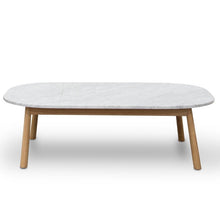 Load image into Gallery viewer, Hamiltion Marble Coffee Table 110cm - Natural Base - Boho Bliss