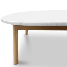 Load image into Gallery viewer, Hamiltion Marble Coffee Table 110cm - Natural Base - Boho Bliss