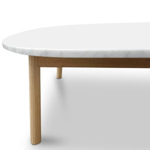 Hamiltion Marble Coffee Table 110cm - Natural Base - Boho Bliss