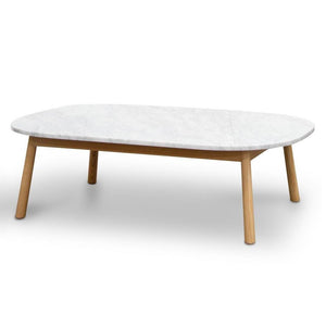 Hamiltion Marble Coffee Table 110cm - Natural Base - Boho Bliss