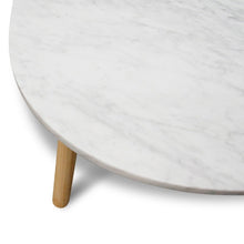 Load image into Gallery viewer, Hamiltion Marble Coffee Table 110cm - Natural Base - Boho Bliss