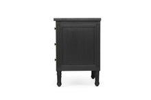 Load image into Gallery viewer, Hamilton 3 Drawer Bedside Table 57cm - Black - Boho Bliss