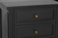Load image into Gallery viewer, Hamilton 3 Drawer Bedside Table 57cm - Black - Boho Bliss