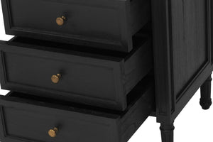 Hamilton 3 Drawer Bedside Table 57cm - Black - Boho Bliss