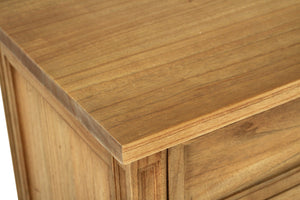 Hamilton 3 Drawer Bedside Table 70cm - Weathered Oak - Boho Bliss