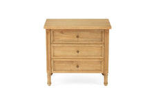 Load image into Gallery viewer, Hamilton 3 Drawer Bedside Table 70cm - Weathered Oak - Boho Bliss