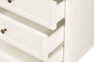 Hamilton 3 Drawer Bedside Table 70cm - White - Boho Bliss