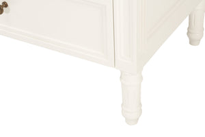 Hamilton 3 Drawer Bedside Table 70cm - White - Boho Bliss