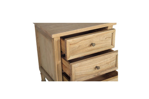 Hamilton Bedside Table - 3 Drawer Natural - Boho Bliss