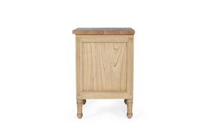 Hamilton Bedside Table - 3 Drawer Natural - Boho Bliss