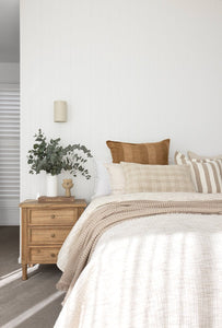 Hamilton Bedside Table - 3 Drawer Natural - Boho Bliss