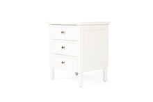 Load image into Gallery viewer, Hamilton Bedside Table - 3 Drawer White - Boho Bliss
