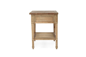 Hamilton Bedside Table - Weathered Oak - 91cm Wide - Boho Bliss