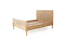 Load image into Gallery viewer, Hamilton Cane Bed - Weathered Oak - Queen - Boho Bliss