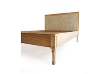 Load image into Gallery viewer, Hamilton Cane Bed - Weathered Oak - Queen - No End - Boho Bliss