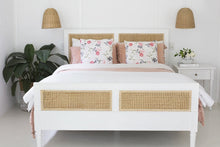 Load image into Gallery viewer, Hamilton Cane Bed - White - Queen - Boho Bliss