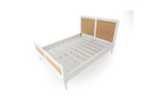 Load image into Gallery viewer, Hamilton Cane Bed - White - Queen - Boho Bliss