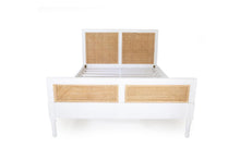 Load image into Gallery viewer, Hamilton Cane Bed - White - Queen - Boho Bliss