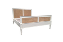 Load image into Gallery viewer, Hamilton Cane Bed - White - Queen - Boho Bliss