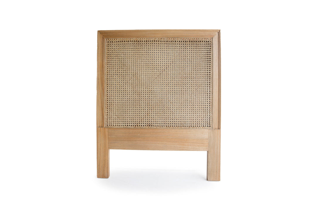 Hamilton Cane Bedhead - King Single - Weathered Oak - Boho Bliss