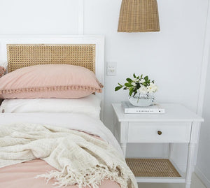 Hamilton Cane Bedhead - Single - White - Boho Bliss