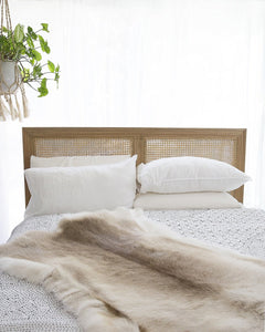 Hamilton Cane Bedhead - Super King - Weathered Oak - Boho Bliss