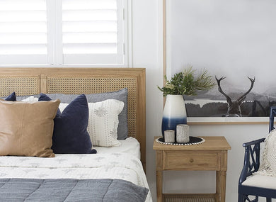Hamilton Cane Bedhead - Super King - Weathered Oak - Boho Bliss