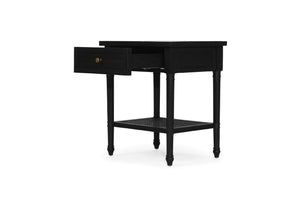 Hamilton Cane Bedside Table 57cm - Black - Boho Bliss