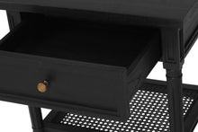 Load image into Gallery viewer, Hamilton Cane Bedside Table 57cm - Black - Boho Bliss