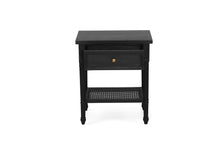 Load image into Gallery viewer, Hamilton Cane Bedside Table 57cm - Black - Boho Bliss
