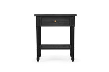 Load image into Gallery viewer, Hamilton Cane Bedside Table 57cm - Black - Boho Bliss
