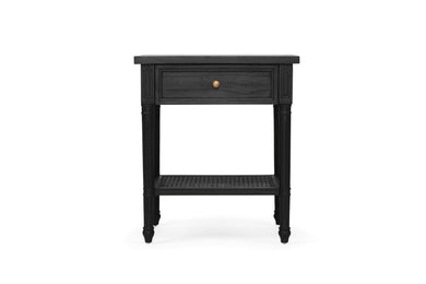 Hamilton Cane Bedside Table 57cm - Black - Boho Bliss