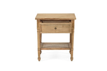 Load image into Gallery viewer, Hamilton Cane Bedside Table - 57cm Weathered Oak - Boho Bliss