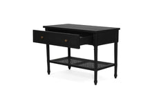 Load image into Gallery viewer, Hamilton Cane Bedside Table 91cm - Black - Boho Bliss