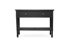 Load image into Gallery viewer, Hamilton Cane Bedside Table 91cm - Black - Boho Bliss