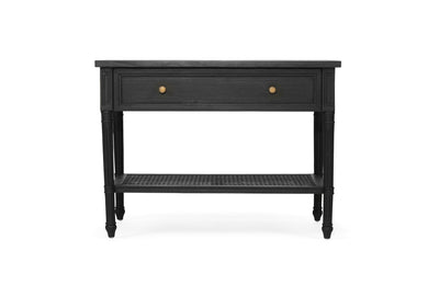 Hamilton Cane Bedside Table 91cm - Black - Boho Bliss