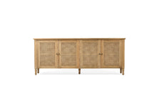 Load image into Gallery viewer, Hamilton Cane Four Door Sideboard - Weathered Oak - Boho Bliss