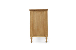 Hamilton Cane Four Door Sideboard - Weathered Oak - Boho Bliss