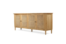 Load image into Gallery viewer, Hamilton Cane Four Door Sideboard - Weathered Oak - Boho Bliss