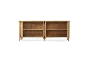 Hamilton Cane Four Door Sideboard - Weathered Oak - Boho Bliss
