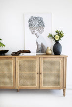 Load image into Gallery viewer, Hamilton Cane Four Door Sideboard - Weathered Oak - Boho Bliss
