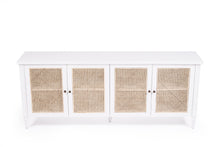 Load image into Gallery viewer, Hamilton Cane Four Door Sideboard - White - Boho Bliss