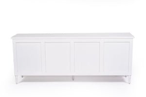 Hamilton Cane Four Door Sideboard - White - Boho Bliss