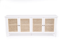 Load image into Gallery viewer, Hamilton Cane Four Door Sideboard - White - Boho Bliss