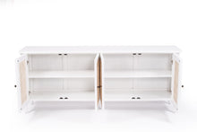 Load image into Gallery viewer, Hamilton Cane Four Door Sideboard - White - Boho Bliss