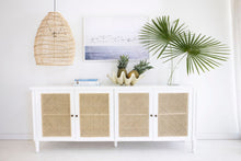 Load image into Gallery viewer, Hamilton Cane Four Door Sideboard - White - Boho Bliss